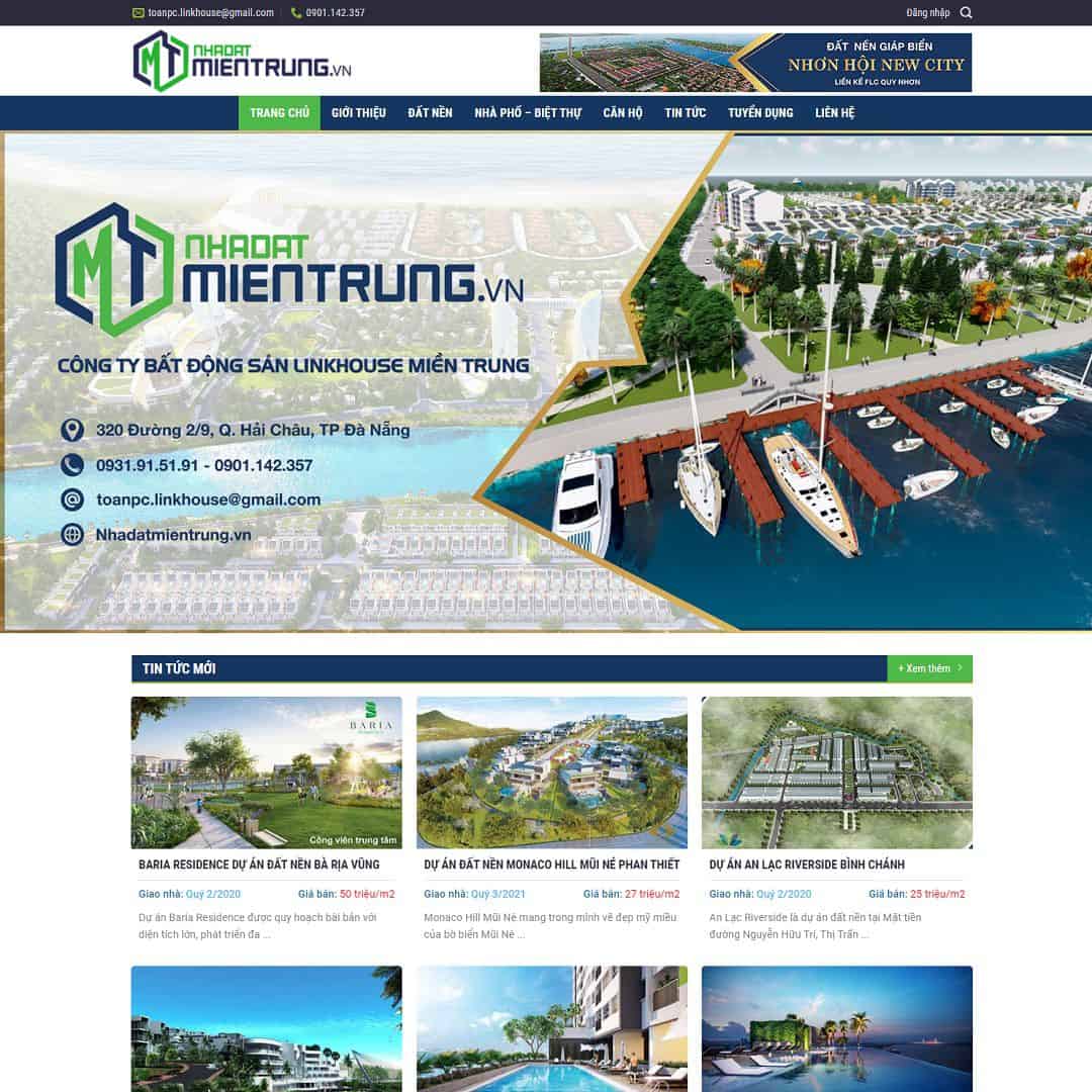 Mẫu Website Bất Động Sản 05 - Mua Bán Nhà Đất - Cài Đặt Sẵn