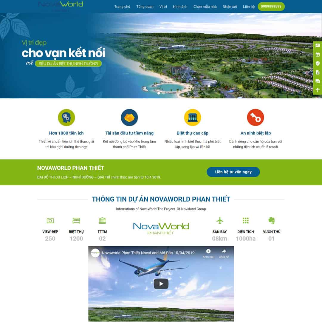 Mẫu Website Landing Page Bất Động Sản 06 - Cài Đặt Sẵn