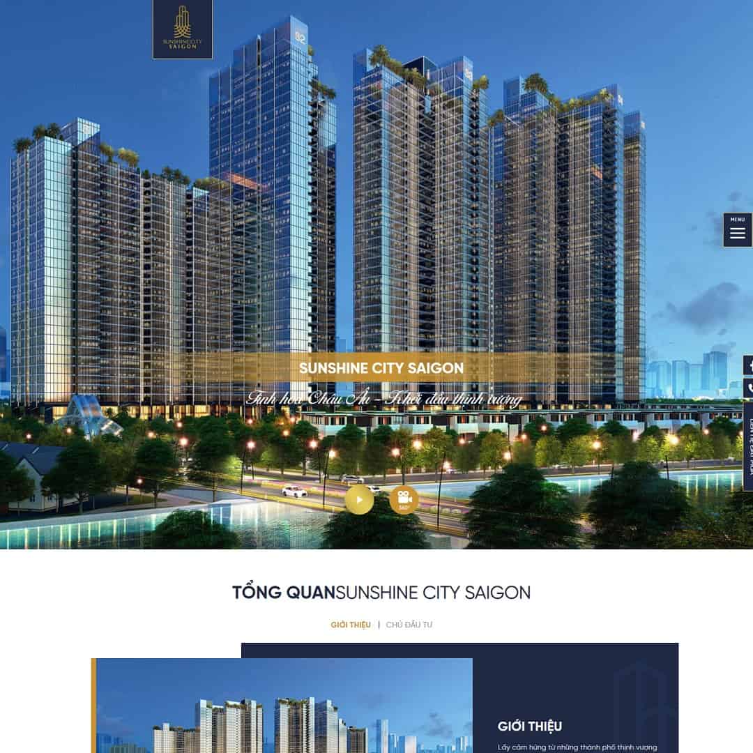 Mẫu Website Giới Thiệu Dự Án Bất Động Sản - Cài Đặt Sẵn
