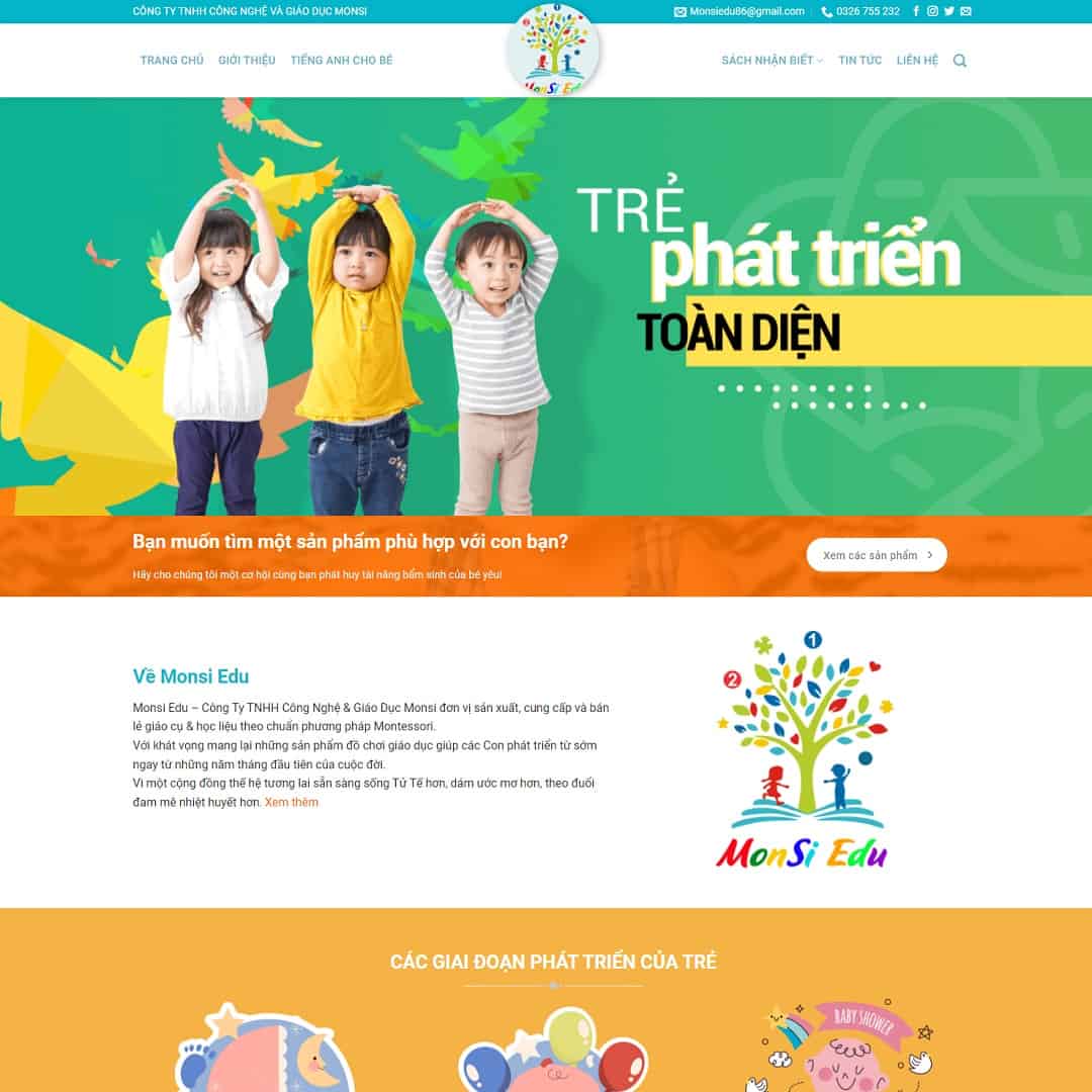 Mẫu Website Bán Đồ Chơi Thiết Bị Giáo Dục Trẻ Em - Shop Online - Cài Đặt Sẵn