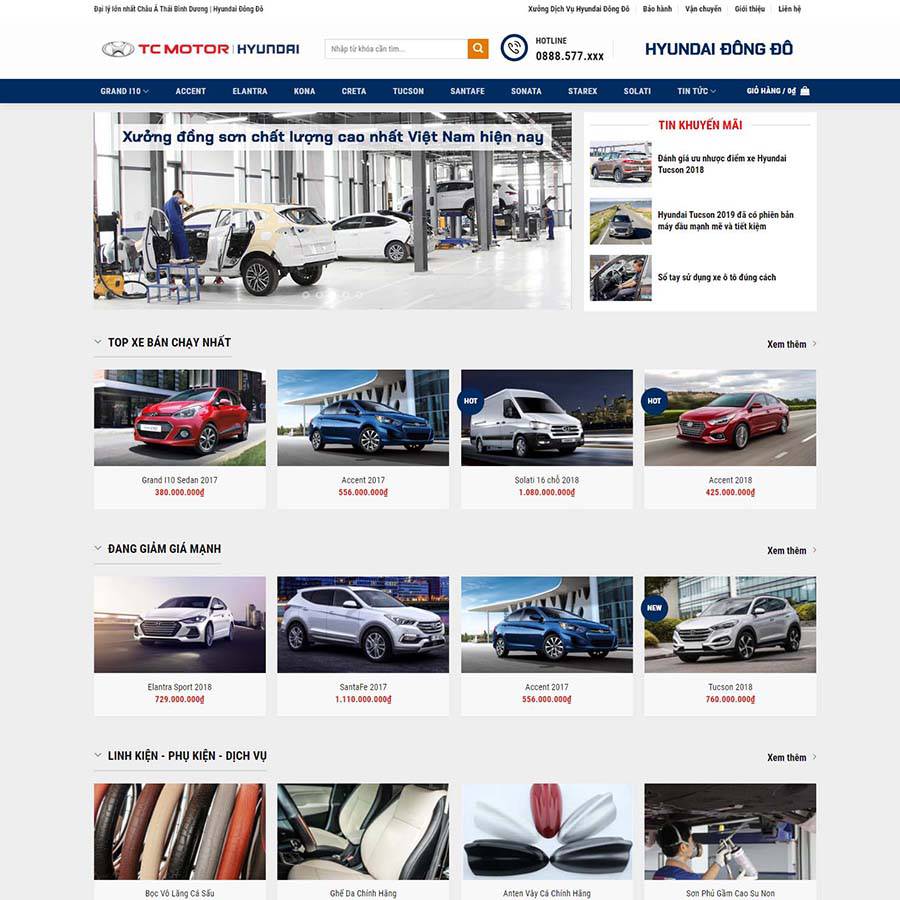 Mẫu Website Showroom Ô Tô 02 - Web bán xe - Cài Đặt Sẵn