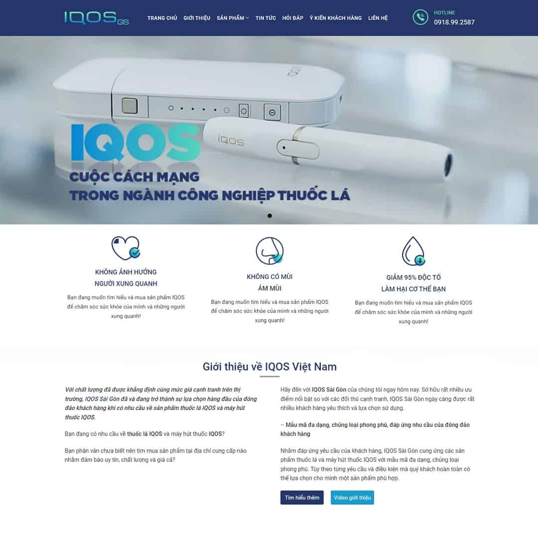 Mẫu Website Sản Phẩm Công Nghệ Tiêu Dùng - Shop Online - Cài Đặt Sẵn