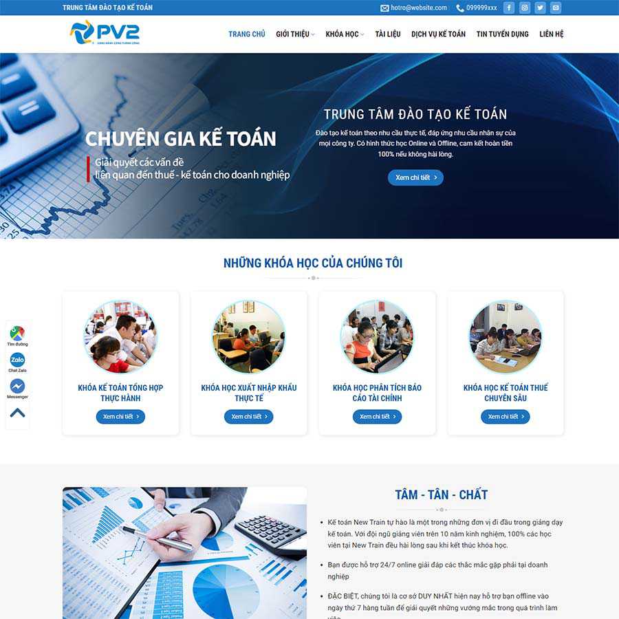 Mẫu Website Kế Toán 02 - Dịch Vụ Kế Toán - Cài Đặt Sẵn