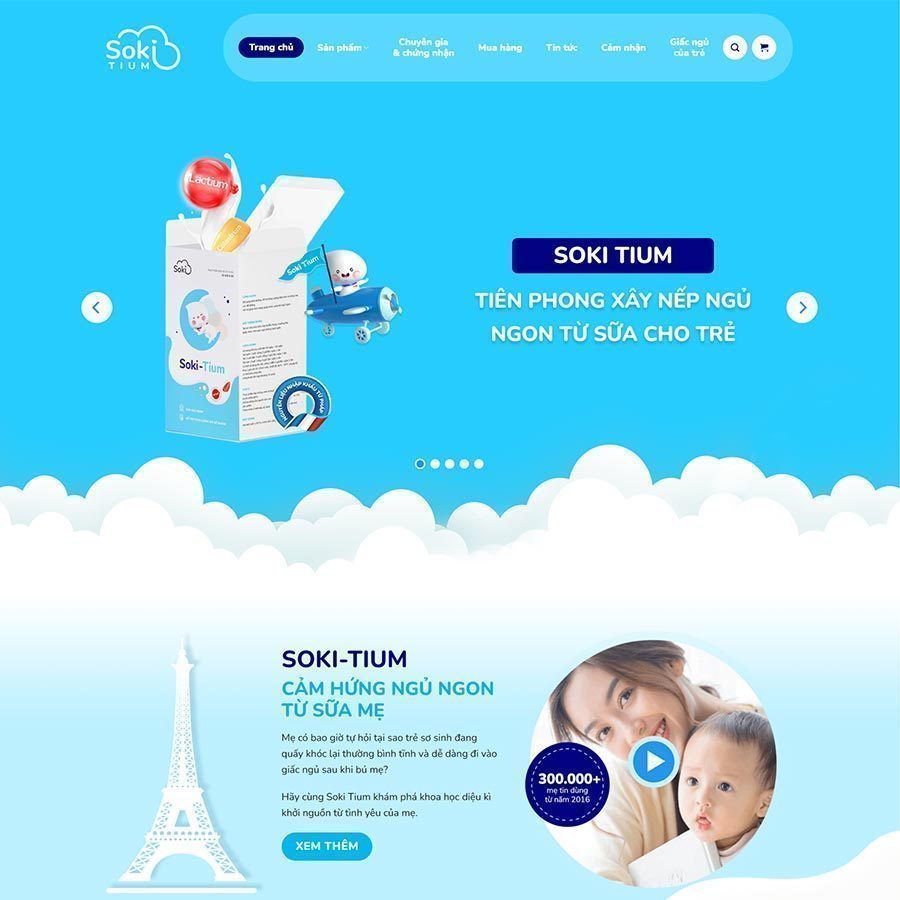 Mẫu Website Bán Sữa Cho Bé - Đồ Mẹ Và Bé - Shop Online - Cài Đặt Sẵn