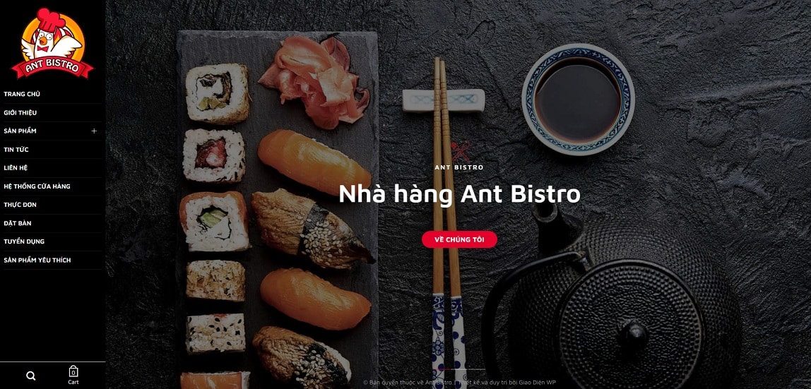 Mẫu Website Nhà Hàng - Đồ Ăn 03 - Đặt Bàn Online - Cài Đặt Sẵn