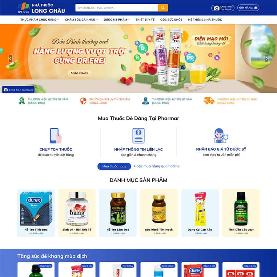 Mẫu Website Nhà Thuốc 02 - Dược Phẩm - Shop Online - Cài Đặt Sẵn
