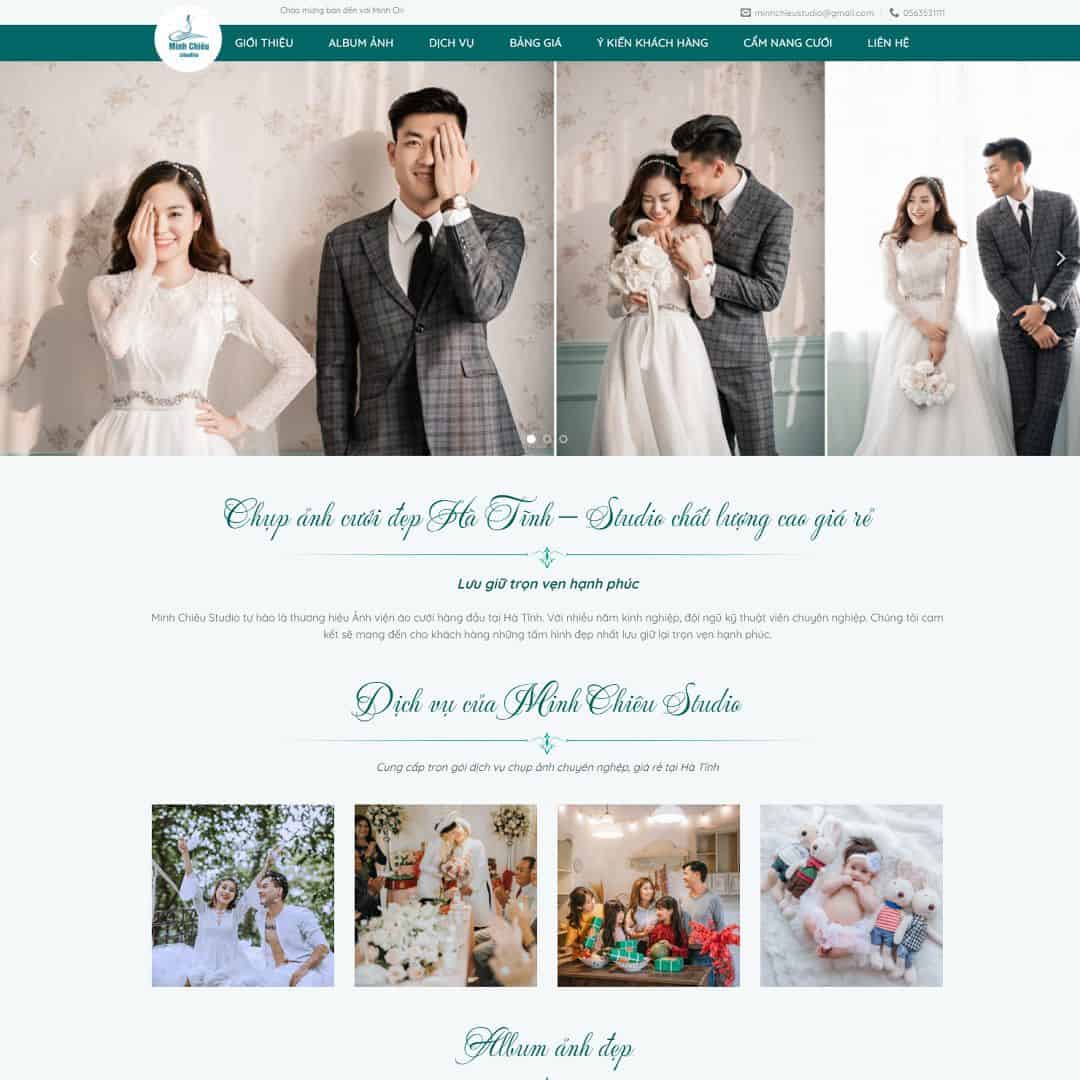 Mẫu Website Studio Chụp Ảnh Cưới 02 - Cài Đặt Sẵn