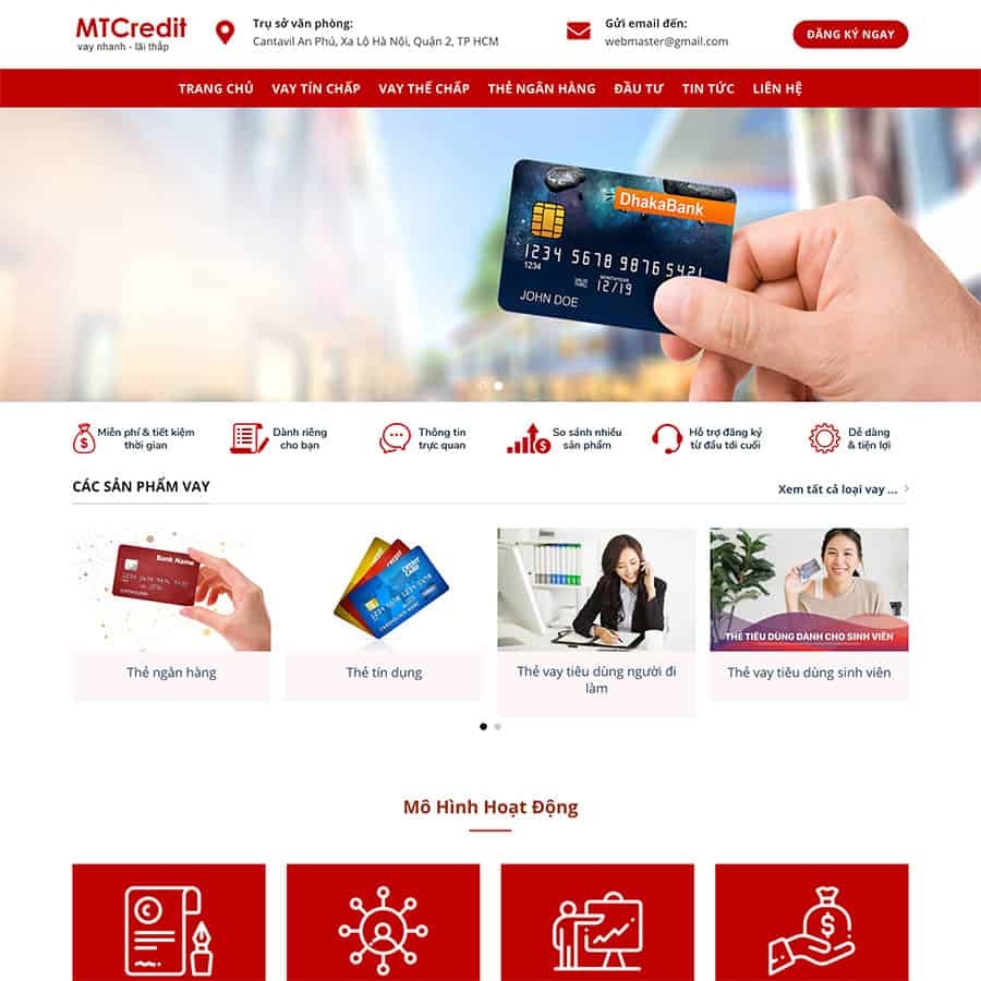 Mẫu Website Vay Vốn Tài Chính - Hỗ Trợ Tài Chính Cá Nhân - Cài Đặt Sẵn