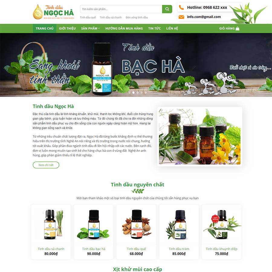 Mẫu Website Thực Phẩm Chức Năng 22 - Shop Online - Cài Đặt Sẵn
