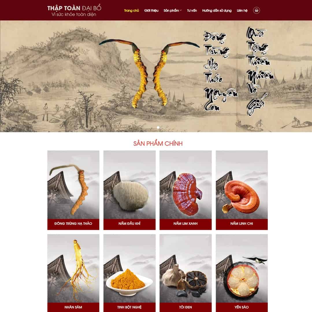 Mẫu Website Thực Phẩm Chức Năng 07 - Shop Online - Cài Đặt Sẵn