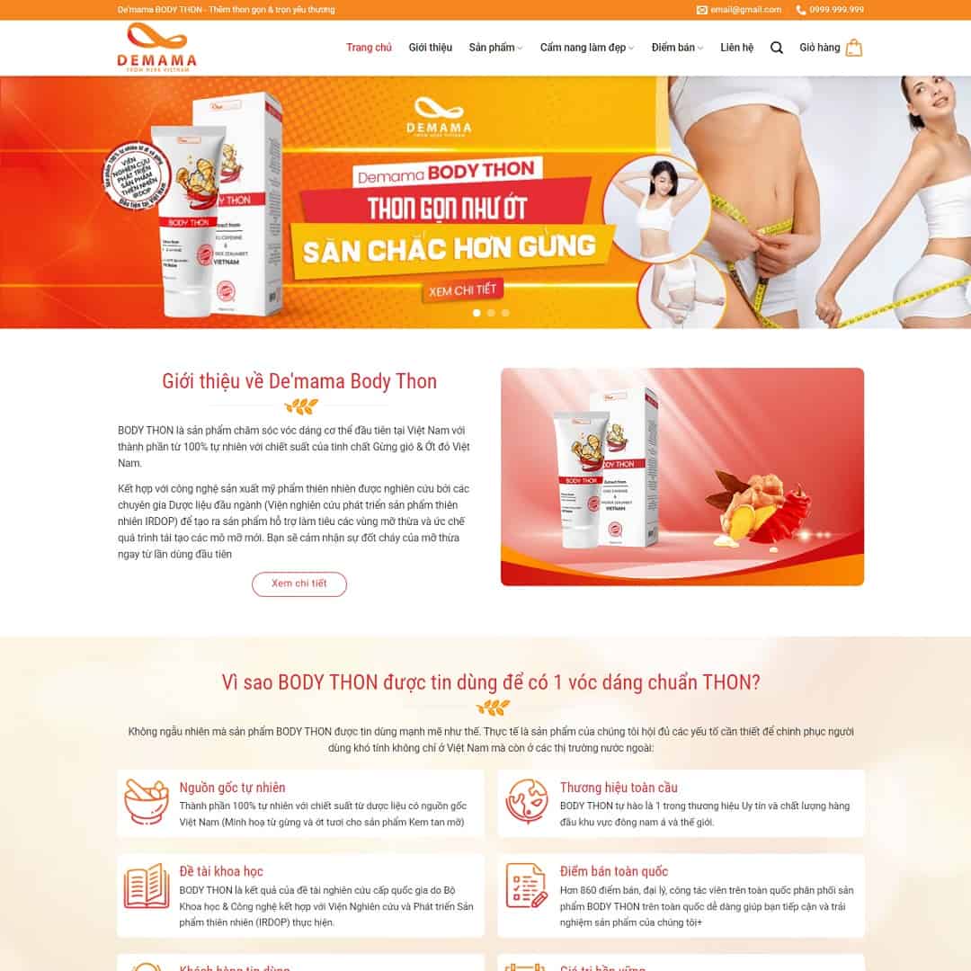 Mẫu Website Thực Phẩm Chức Năng 09 - Shop Online - Cài Đặt Sẵn