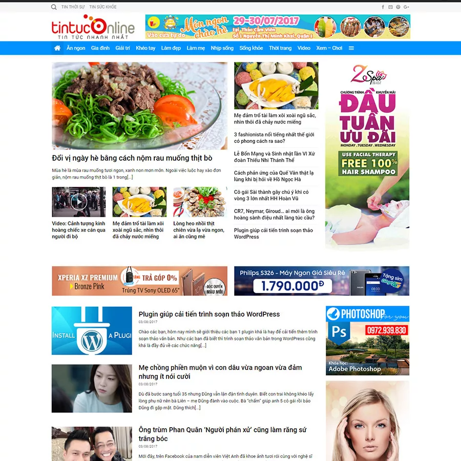 Mẫu Website Tin Tức - Blog - Cài Đặt Sẵn