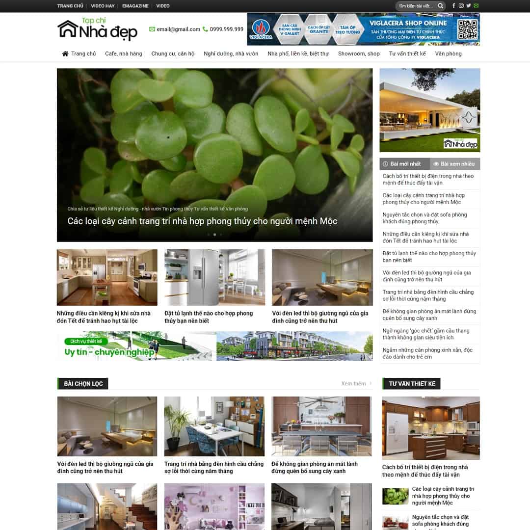 Mẫu Website Tin Tức 04 - Blog Tin Tức Tổng Hợp - Cài Đặt Sẵn