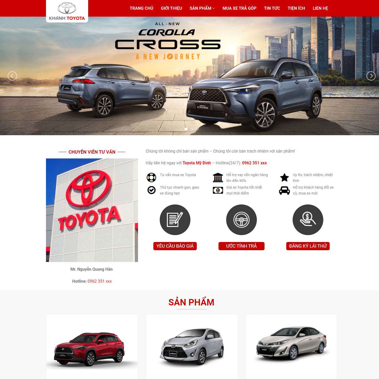 Mẫu Website Showroom Ô Tô - Mua Bán Xe Hơi - Cài Đặt Sẵn