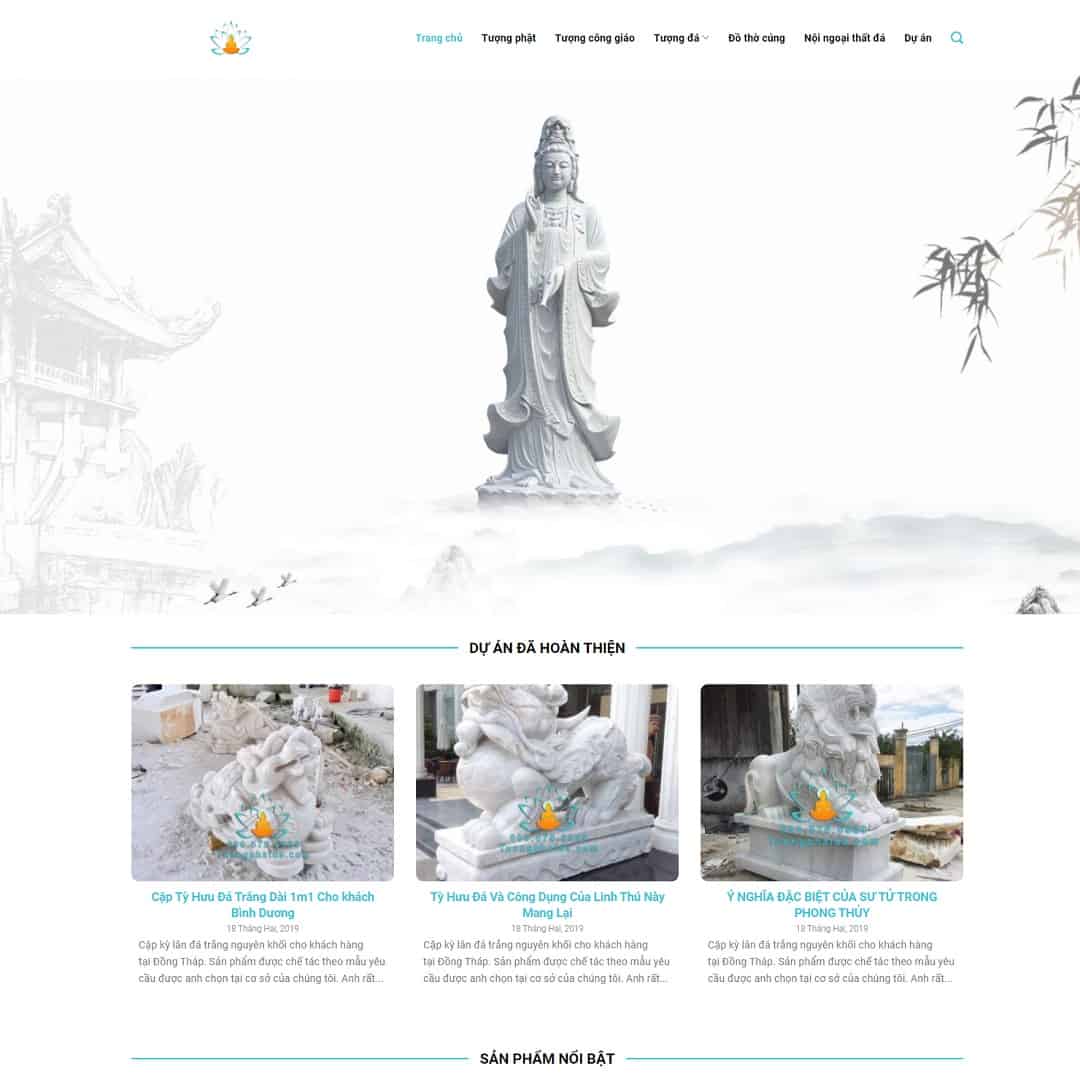 Mẫu Website Tượng Phật Điêu Khắc - Đồ Thờ - Shop Online - Cài Đặt Sẵn