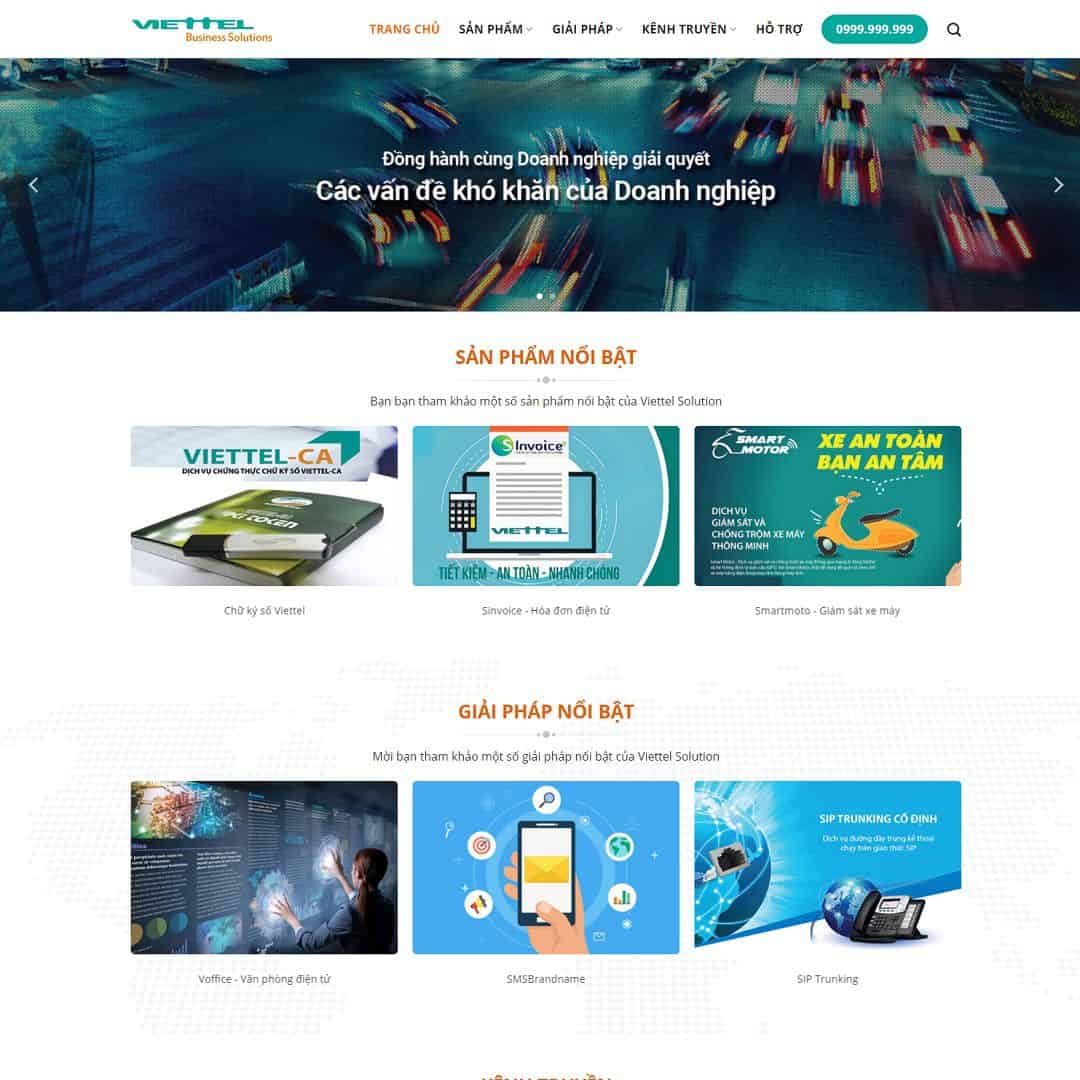 Mẫu Website Giới Thiệu Công Ty Dịch Vụ Viễn Thông Internet - Cài Đặt Sẵn
