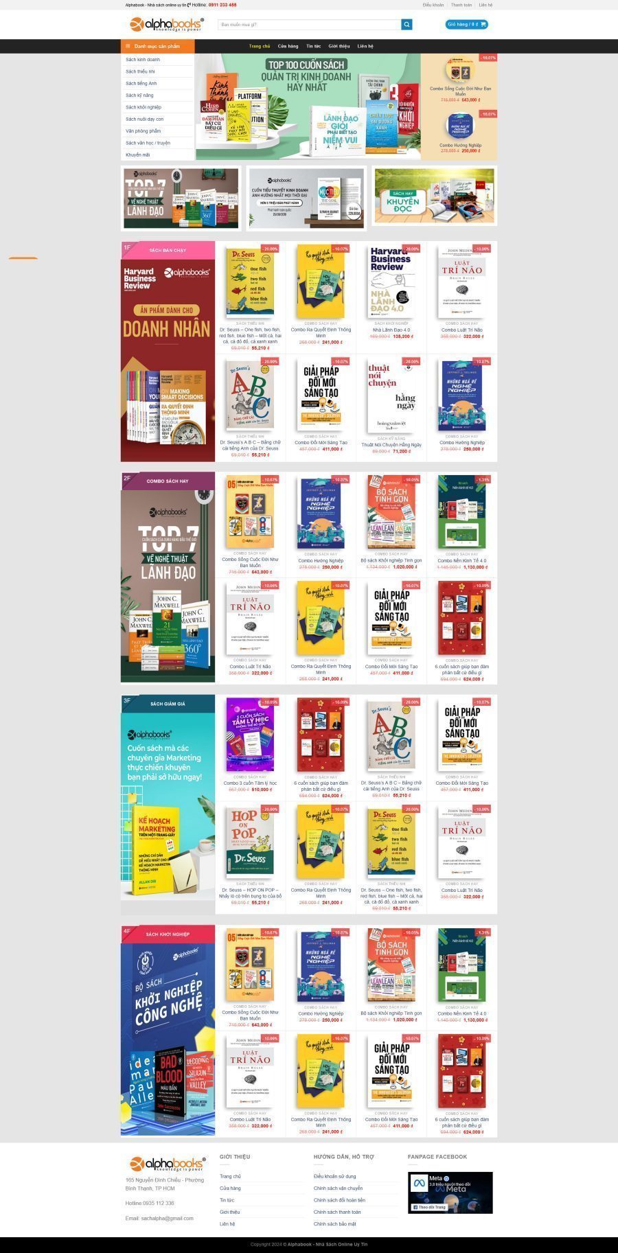 Mẫu Website Bán Sách 2 - Shop Online - Cài Đặt Sẵn