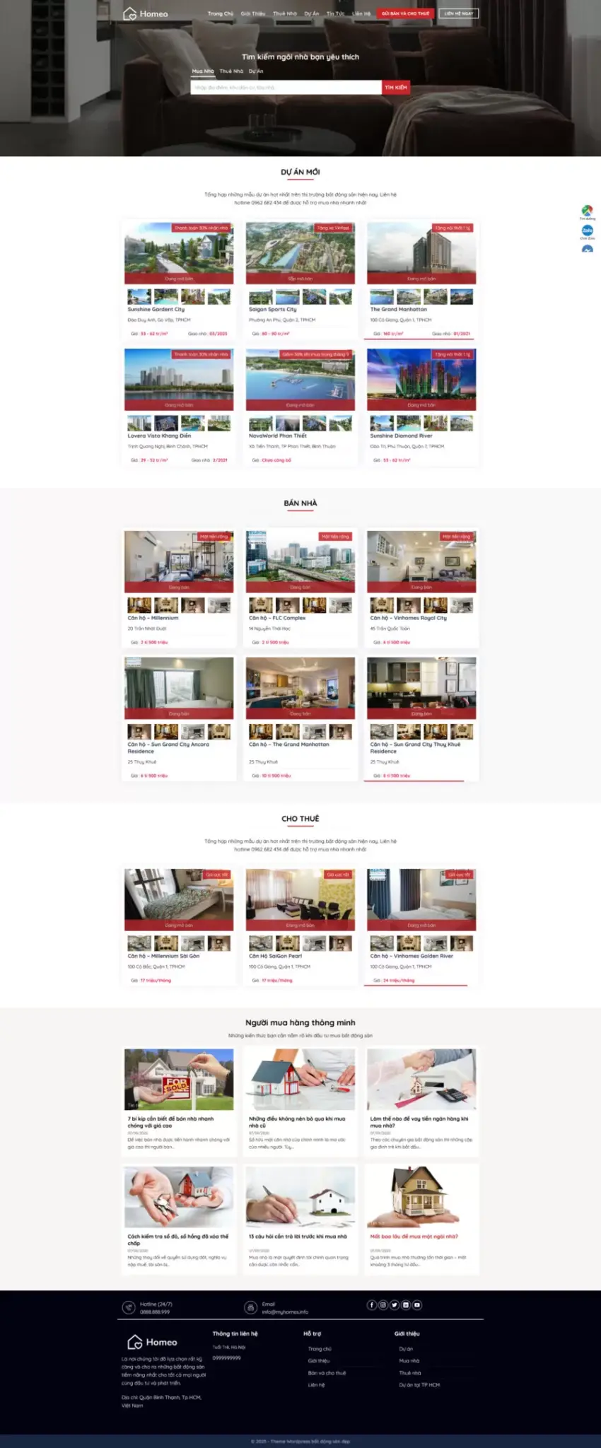 Mẫu Website Bất Động Sản 50 - Tính Lãi Suất - Cài Đặt Sẵn