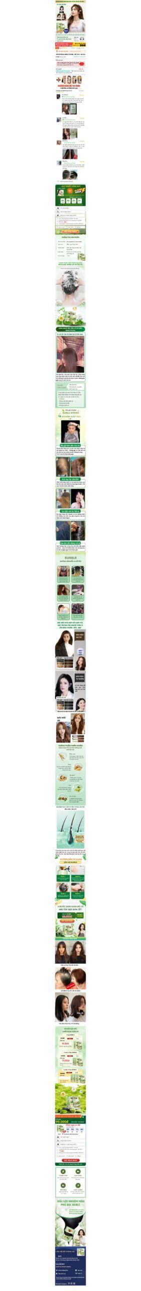 Mẫu Website Landing Page Dầu Gội - Mỹ Phẩm - Cài Đặt Sẵn