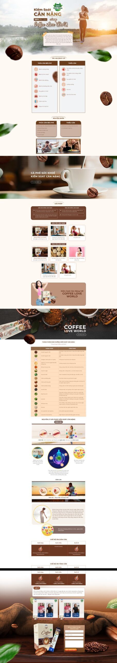 Mẫu Website Landing Page Giảm Cân - Thực Phẩm Chức Năng - Cài Đặt Sẵn
