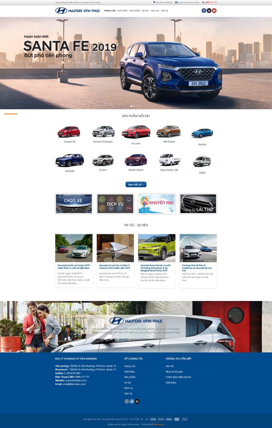 Mẫu Website Showroom Ô Tô 4 - Mua Bán Xe - Cài Đặt Sẵn