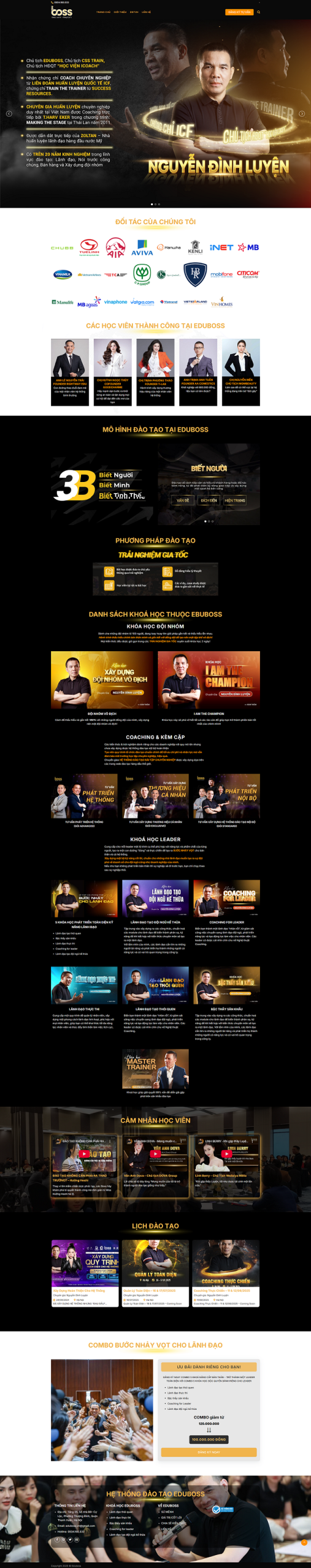 Mẫu Website Giới Thiệu Khóa Học - Giáo Dục Đào Tạo - Cài Đặt Sẵn