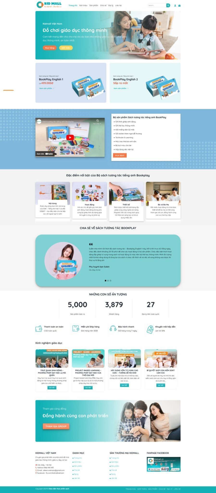 Mẫu Website Đồ Chơi Giáo Dục Thông Minh - Shop Online - Cài Đặt Sẵn