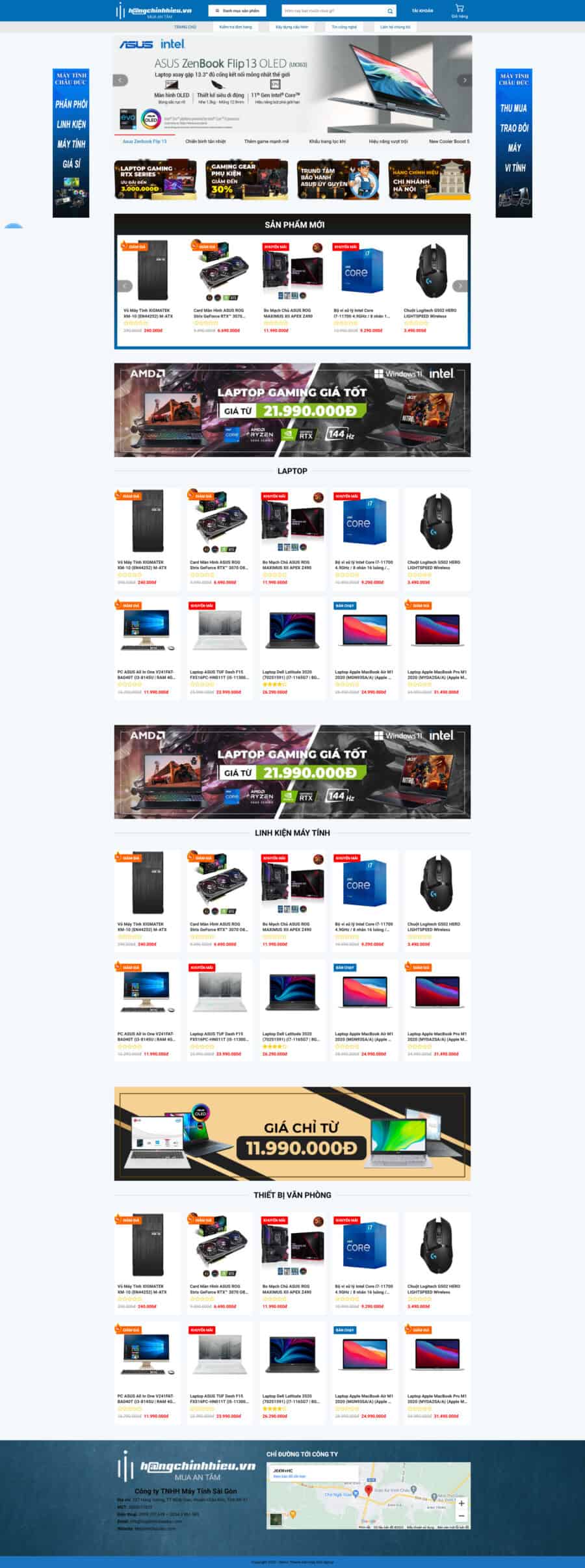 Mẫu Website Bán Máy Tính Laptop 05 - Shop Online - Cài Đặt Sẵn