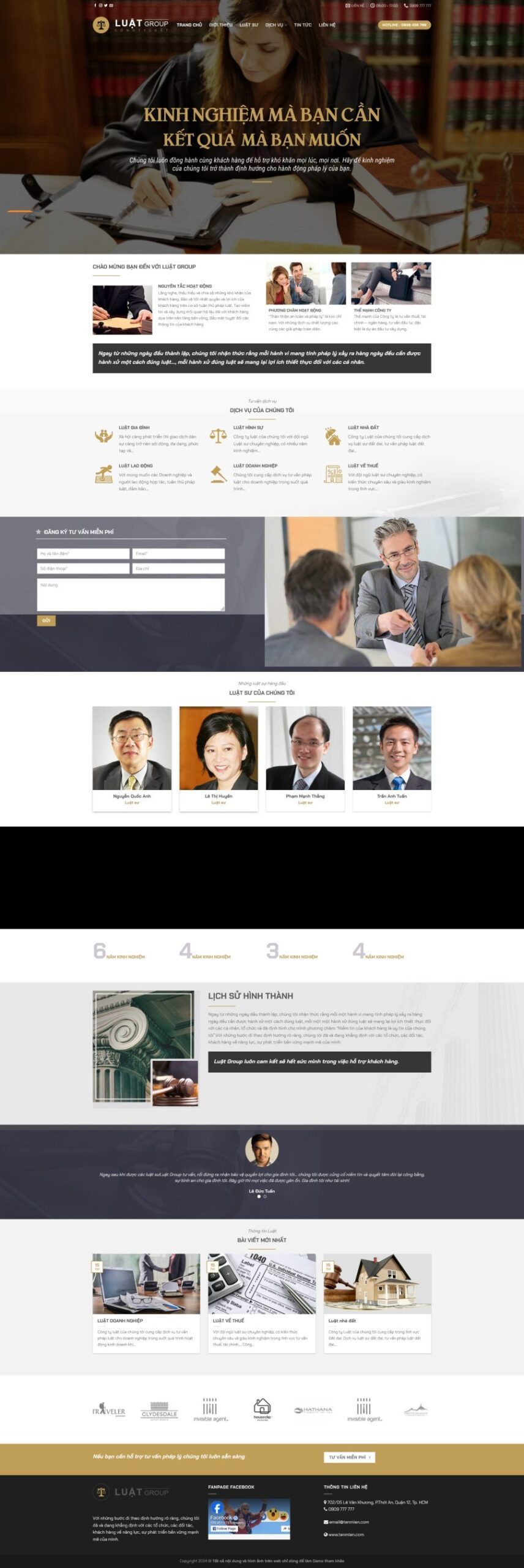 Mẫu Website Văn Phòng Luật Sư 1 - Dịch Vụ Pháp Lý - Cài Đặt Sẵn