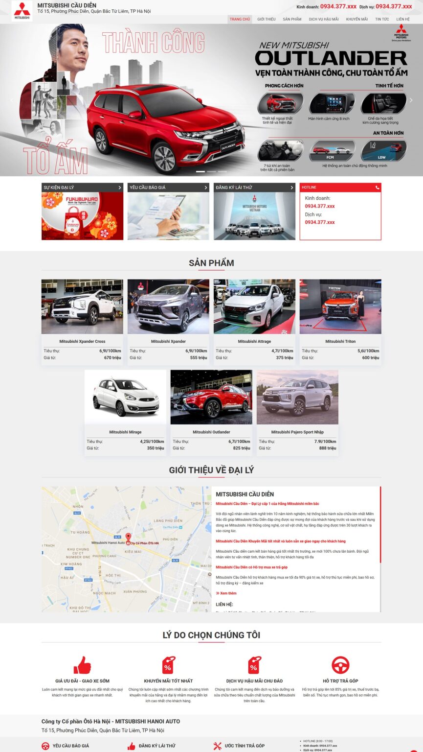 Mẫu Website Bán Xe Oto 02 - Mua Bán Xe Hơi - Cài Đặt Sẵn