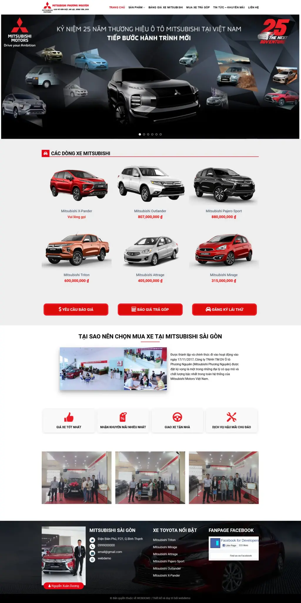Mẫu Website Bán Ô Tô 1 - Showroom Xe - Cài Đặt Sẵn