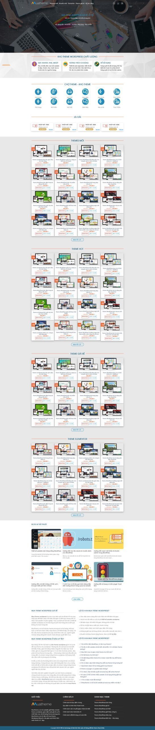 Mẫu Website Theme Plugin - Sản Phẩm Số Mmo - Cài Đặt Sẵn