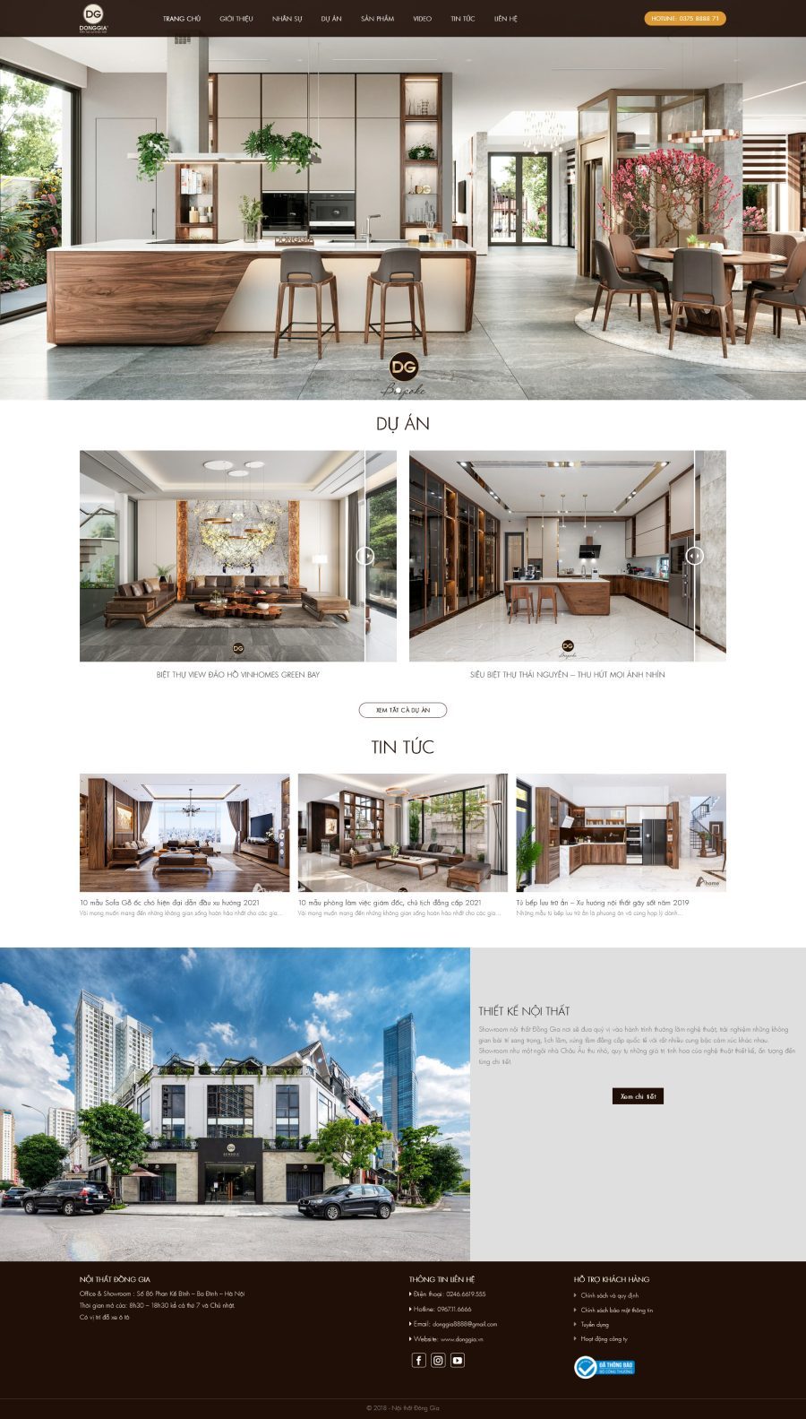 Mẫu Website Nội Thất 57 - Thiết Kế Thi Công - Cài Đặt Sẵn