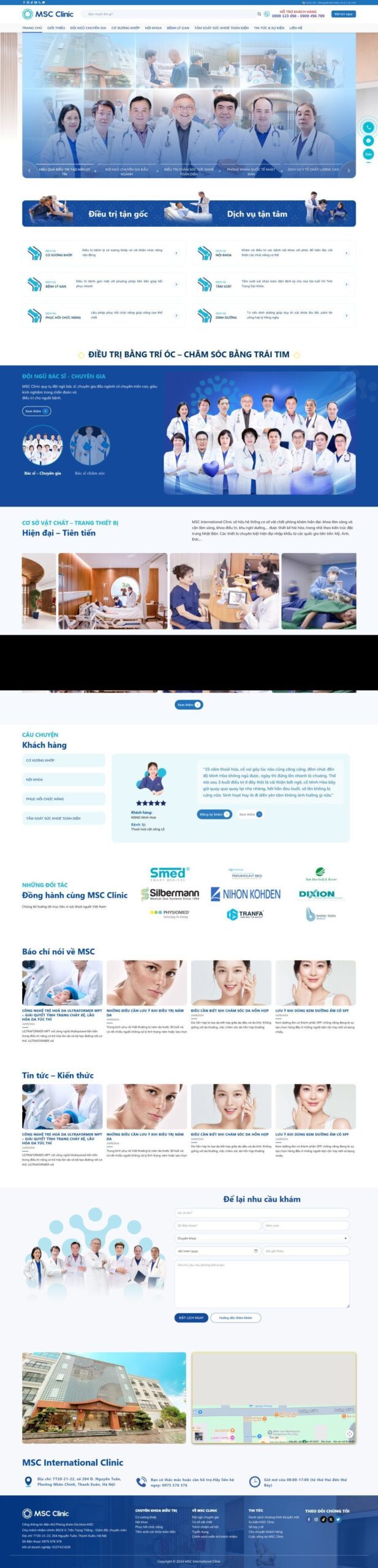 Mẫu Website Phòng Khám Đa Khoa 21 - Dịch Vụ Y Tế - Cài Đặt Sẵn