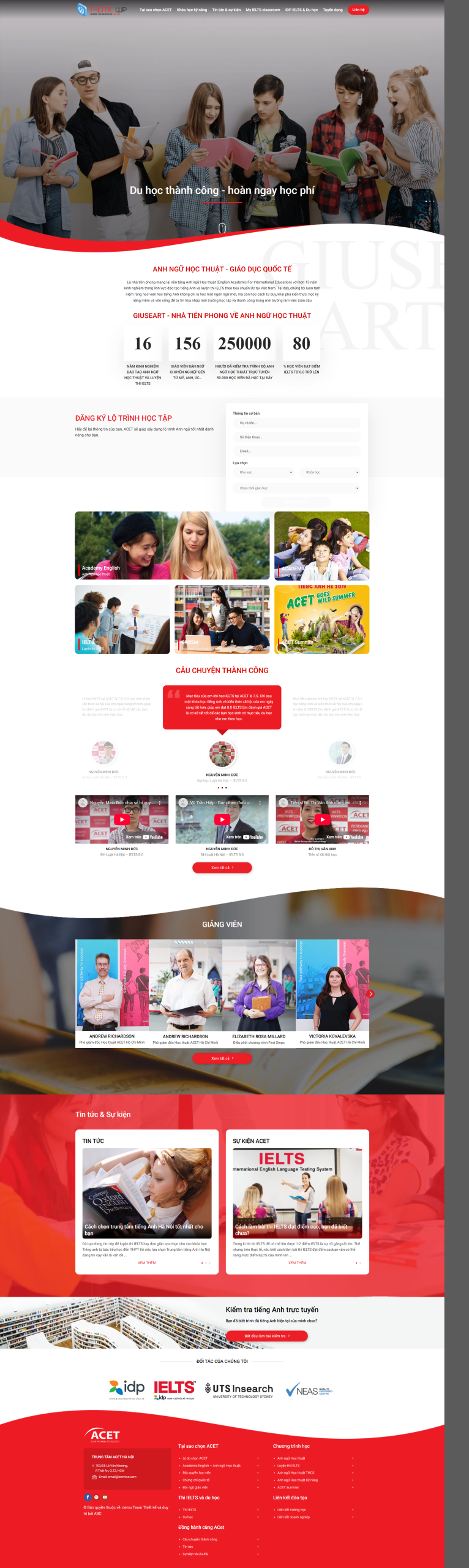 Mẫu Website Trường Học 7 - Giáo Dục - Cài Đặt Sẵn