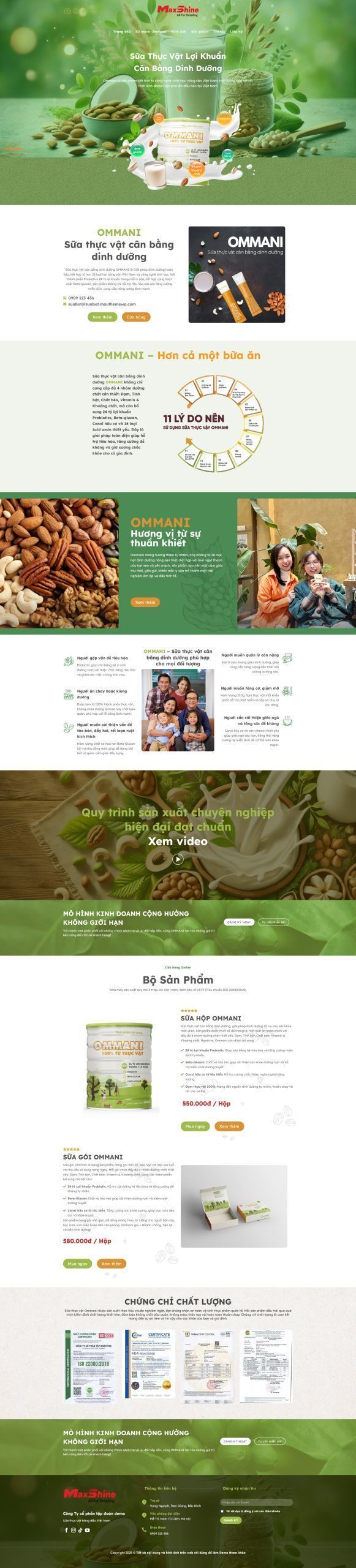 Mẫu Website Sữa Bột - Mẹ Và Bé - Cài Đặt Sẵn