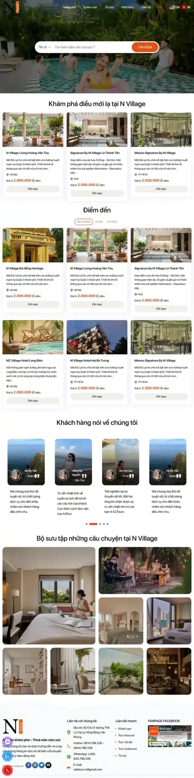 Mẫu Website Du Lịch 37 - Đặt Phòng Khách Sạn - Cài Đặt Sẵn