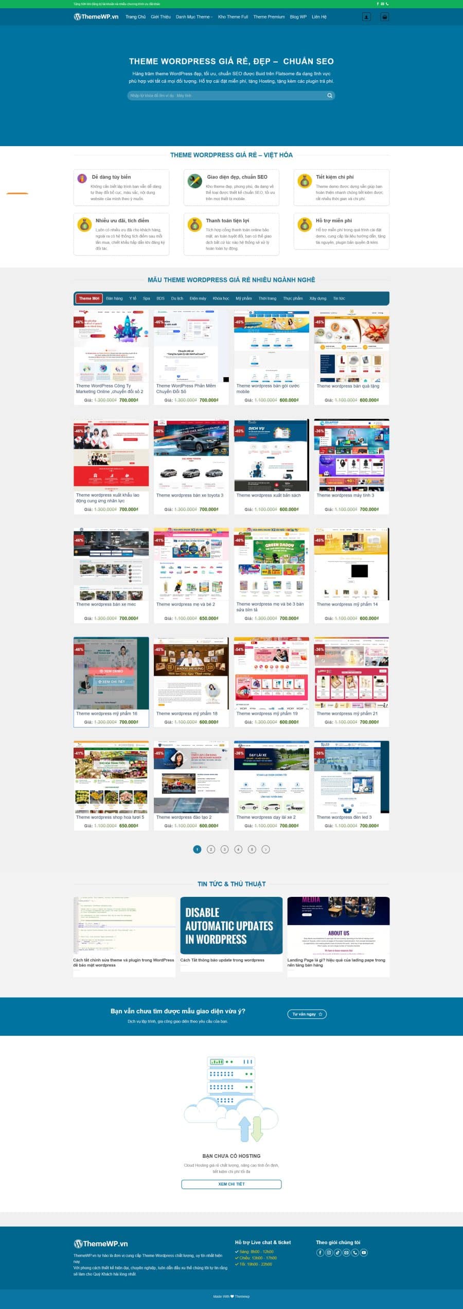 Mẫu Website Bán Theme Mẫu Website - Sản Phẩm Số Mmo - Cài Đặt Sẵn