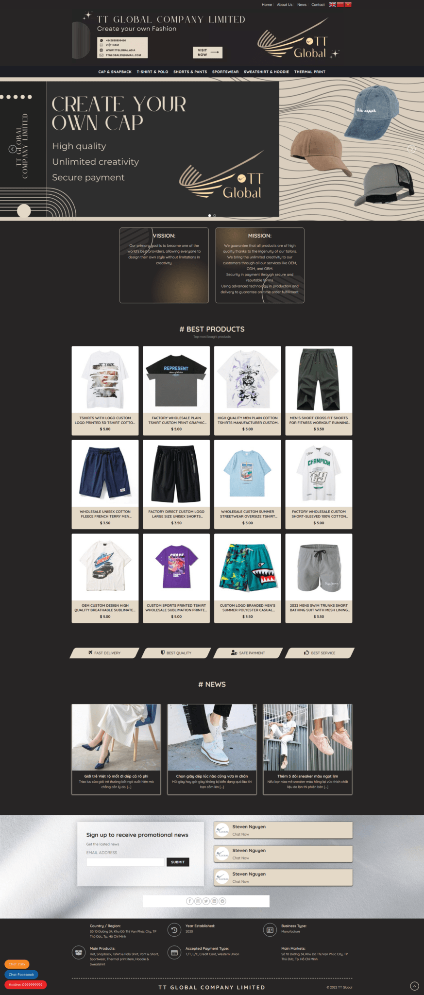 Mẫu Website Thời Trang 4 - Shop Online - Cài Đặt Sẵn