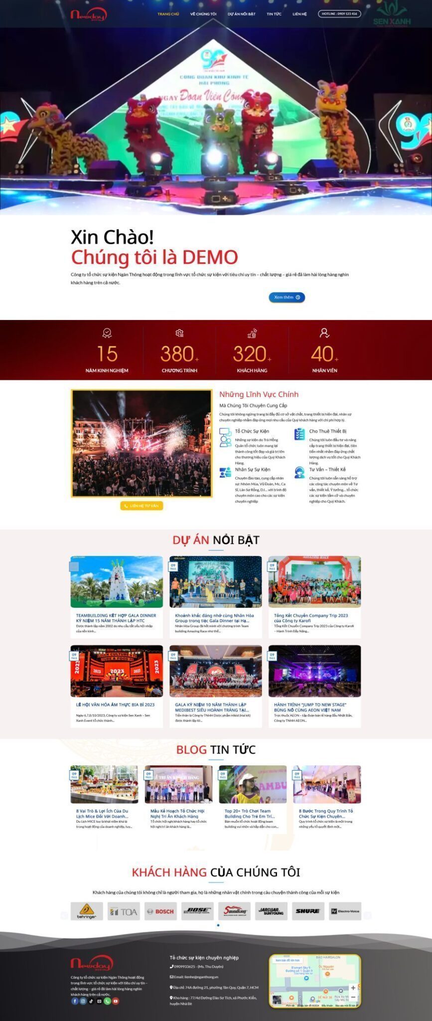 Mẫu Website Tổ Chức Sự Kiện - Event - Cài Đặt Sẵn