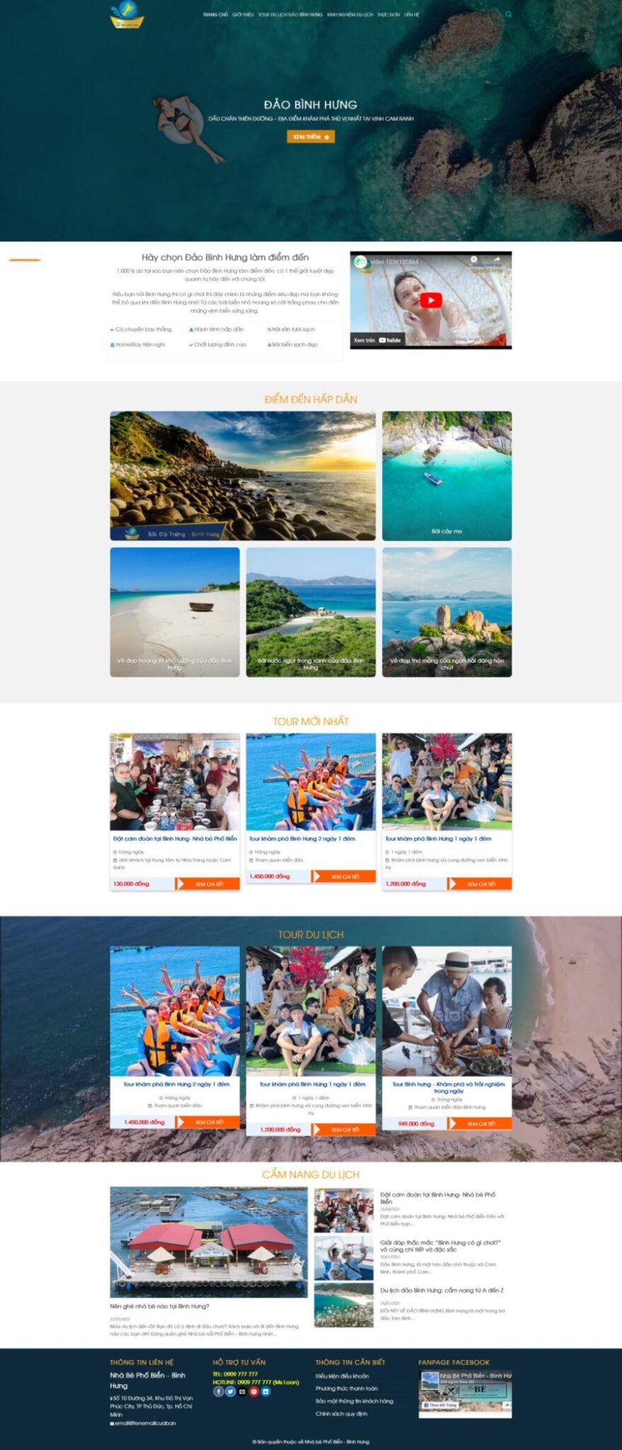 Mẫu Website Bán Tour Du Lịch - Du Lịch Travel - Cài Đặt Sẵn