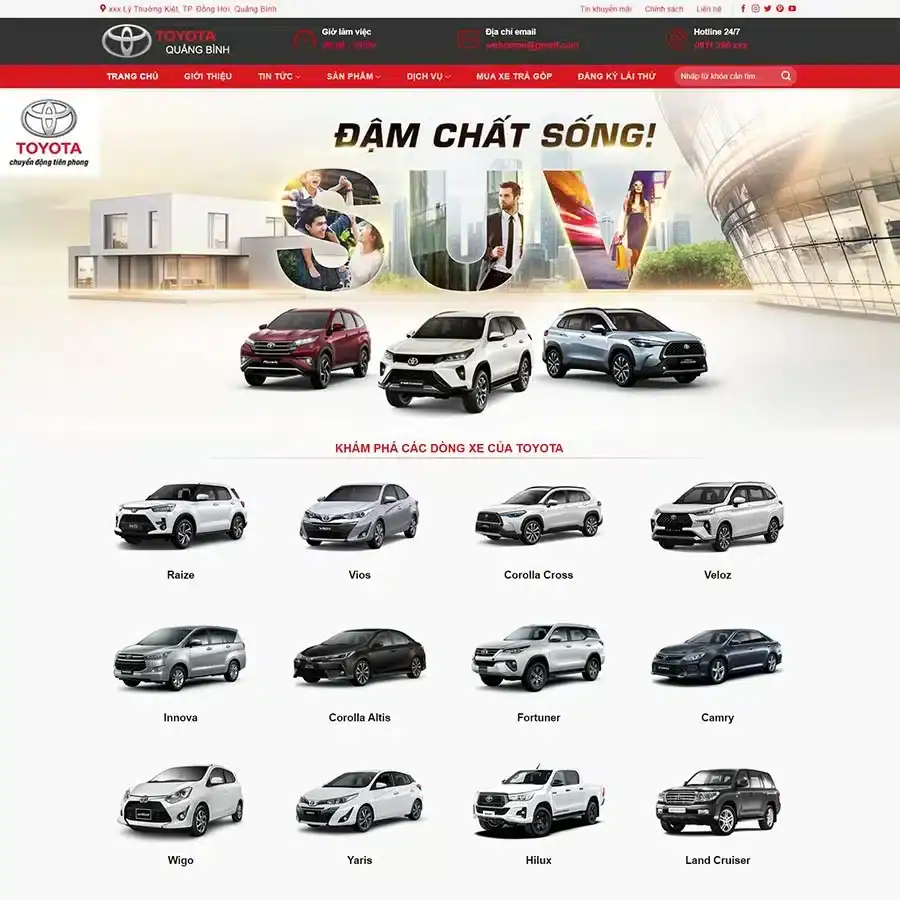 Mẫu Website Bán Xe Oto 04 - Mua Bán Xe Hơi - Cài Đặt Sẵn