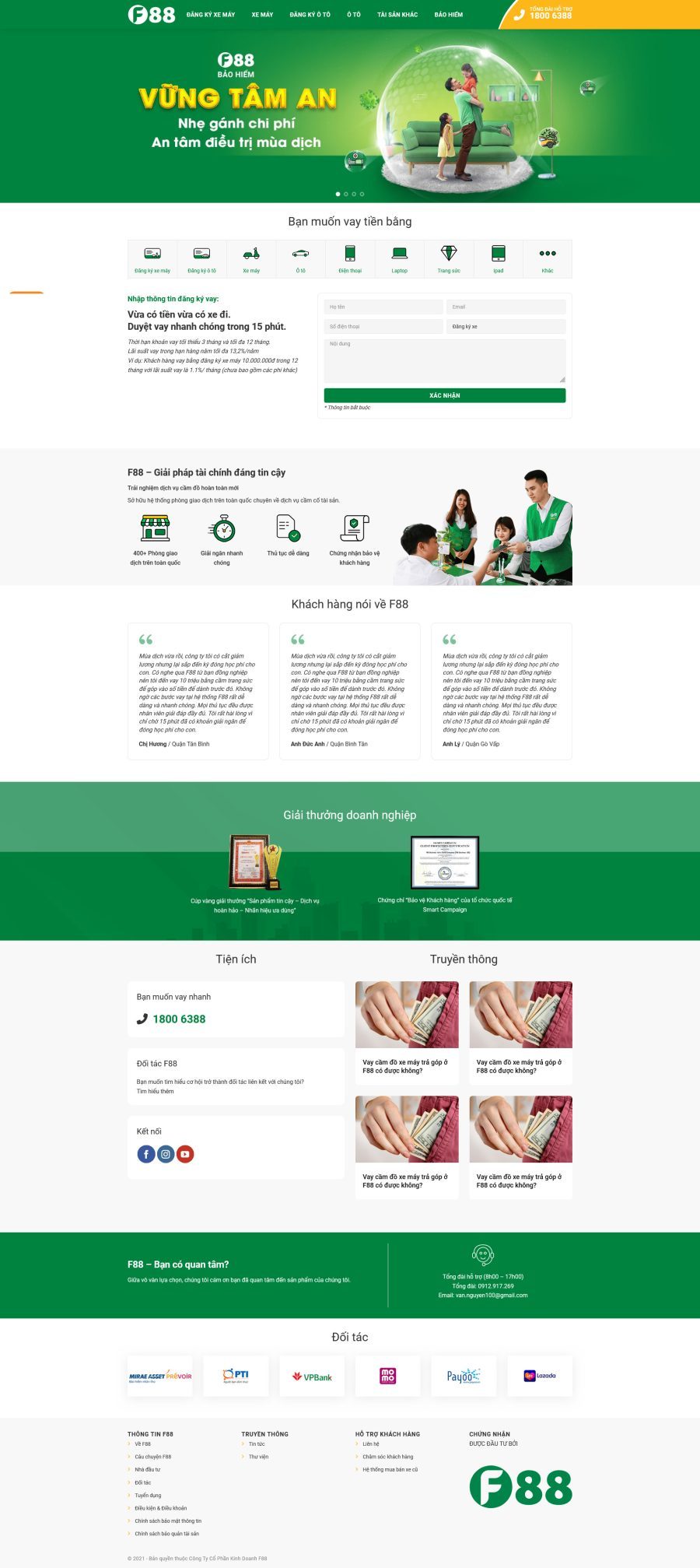 Mẫu Website Dịch Vụ Cho Vay Tiền - Tài Chính - Cài Đặt Sẵn